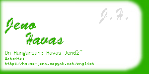 jeno havas business card